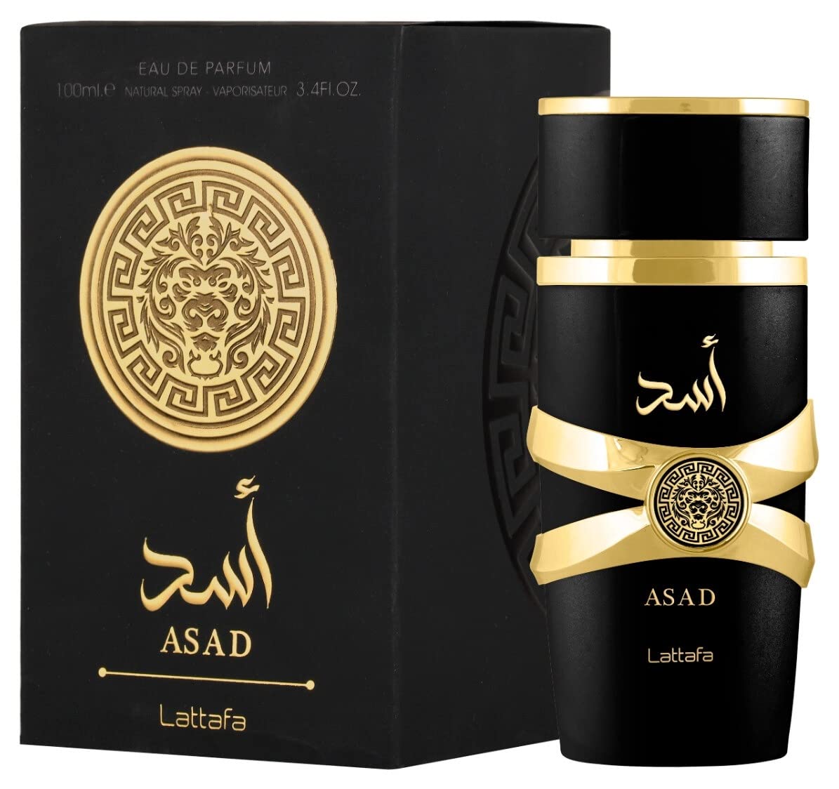 Lattafa for Unisex 2 Piece Eau de Parfum Gift Set (Asad for Men + Yara for Women) 3.4 Ounce/100 ml each